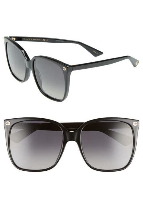 gucci 57mm rectangular sunglasses|57mm gradient square sunglasses gucci.